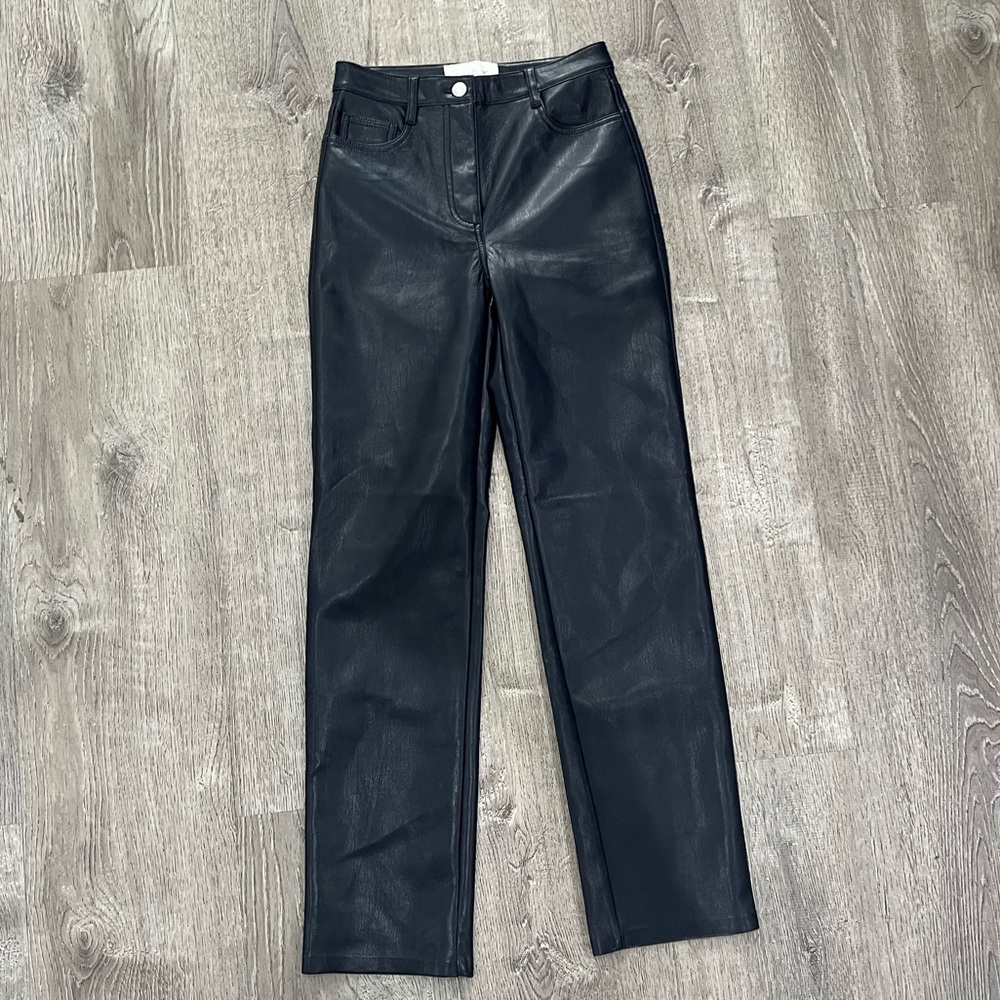 NWOT Wilfred Melina Leather Pant (NAVY) - Picture 3 of 8
